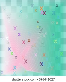 Alphabet X template pattern