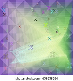 Alphabet X template texture