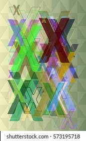 Alphabet X texture design
