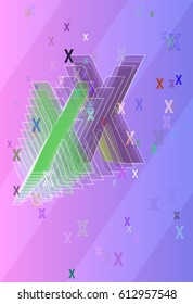 Alphabet X vector art