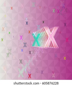 Alphabet X vector idea