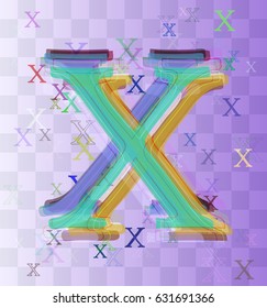 Alphabet X vector idea