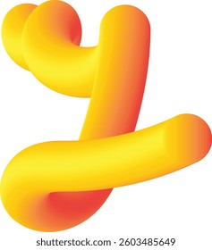Alphabet Y 3d design by illastation