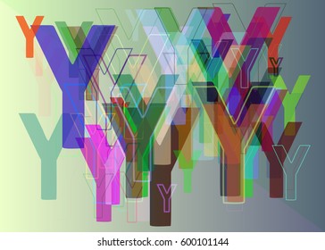 Alphabet Y art background
