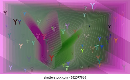 Alphabet Y art vector