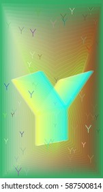 Alphabet Y art vector