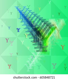 Alphabet Y background design