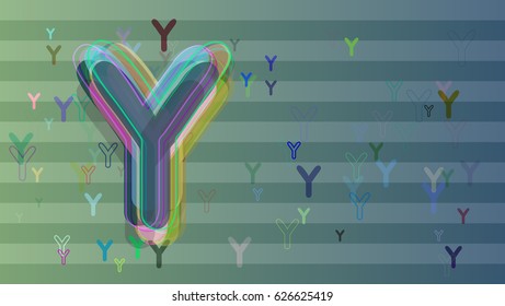 Alphabet Y background template