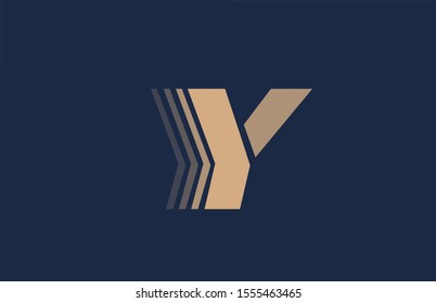 alphabet Y blue letter brown logo icon for company and business design. Suitable as a logotype