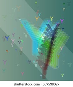 Alphabet Y design template