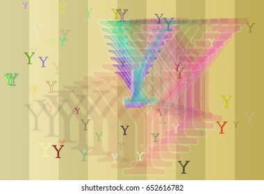 Alphabet Y design template