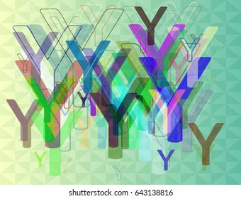 Alphabet Y elements background