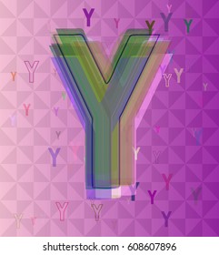 Alphabet Y icon art