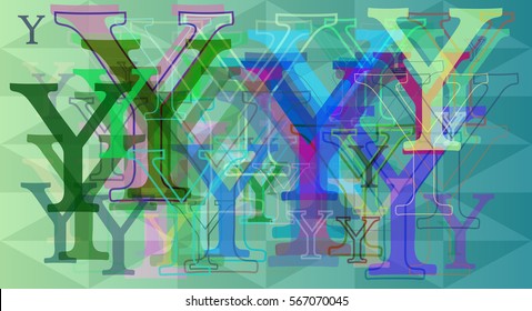 Alphabet Y icon template