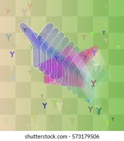 Alphabet Y idea background