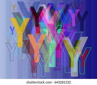 Alphabet Y idea background