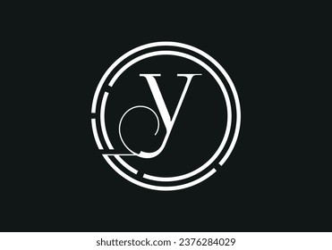 Alphabet Y Letter Initial, Monogram Logo Design, Vector Template 