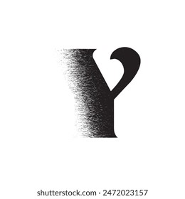 Alphabet Y Line Art Illustration Flat Design