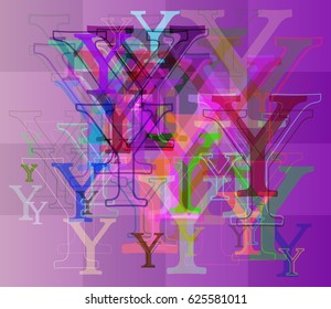Alphabet Y pattern background