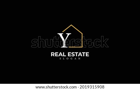 Alphabet Y Real Estate Monogram Vector Logo Design, Letter Y House Icon Template Zdjęcia stock © 