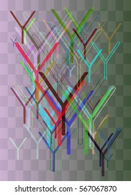 Alphabet Y template texture