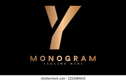 Alphabet Y text letter design abstract monogram vector logo template
