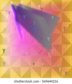 Alphabet Y texture art
