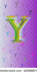 Alphabet Y texture art