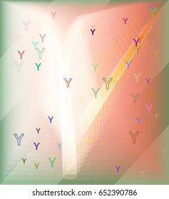 Alphabet Y texture design