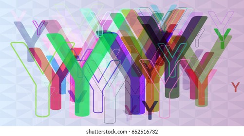 Alphabet Y vector art