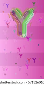 Alphabet Y vector icon