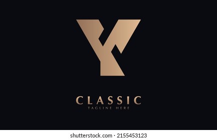 Alphabet Y Vector monogram icon logo template
