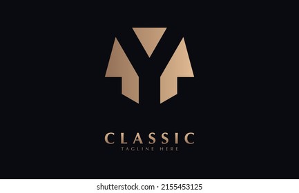 Alphabet Y Vector monogram icon logo template