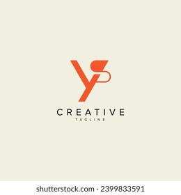 Alphabet YS SY letter modern monogram style logo vector element.