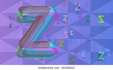 Alphabet Z art pattern