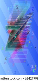 Alphabet Z art template