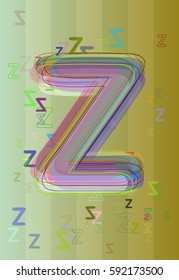 Alphabet Z background template