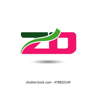 Alphabet Z and D letter logo. Vector illustration
