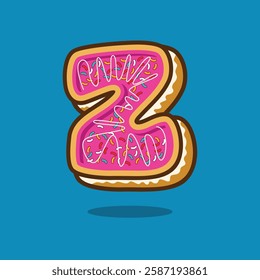 The alphabet Z is donut shape