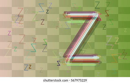 Alphabet Z elements art