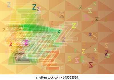 Alphabet Z elements vector