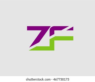 Alphabet Z and F letter logo. Vector illustration
