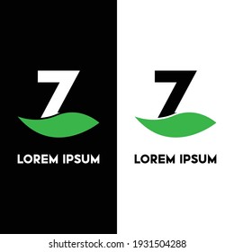 Alphabet Z with green leaf, A unique brand identity for your brand. Complete set of alphabets.