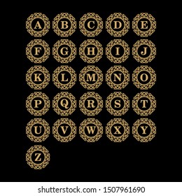 Alphabet A to Z icon initial designs vector
