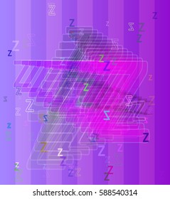 Alphabet Z icon pattern