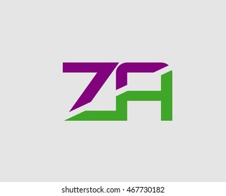 Alphabet Z and A letter logo. Vector illustration

