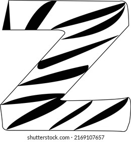 Alphabet z logo, z for zebra logo