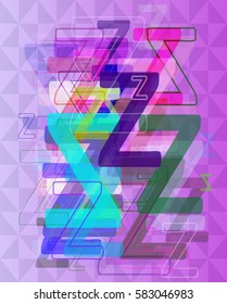 Alphabet Z pattern design