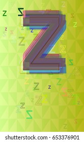 Alphabet Z template art
