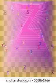 Alphabet Z template texture